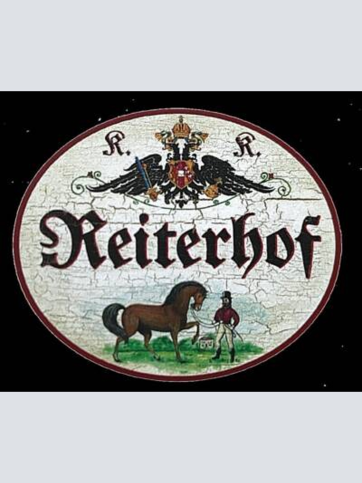 Kuk nostalgie holzschild "reiterhof" pferd
