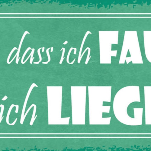 Schild Ich Weiß Dass Ich Faul Bin Aber Ich Liege Dazu 27x10 Blech od.Holz