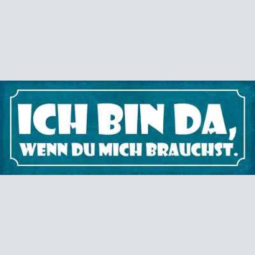 Schild ich bin da wenn du mich brauchst hilfe liebe freunde 27x10 blech od.holz