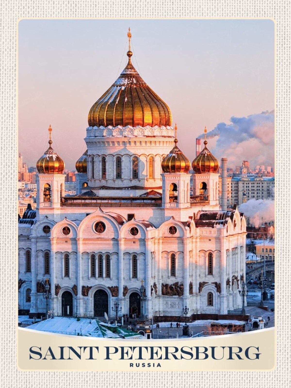 Schild Saint Petersburg RUS Chr. Erlöser Kathedrale 12x18 20x30 30x40 Blech/Holz