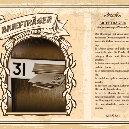 Schild Briefträger Beruf Post Postbote Zusteller 12x18 20x30 30x40 Blech/Holz