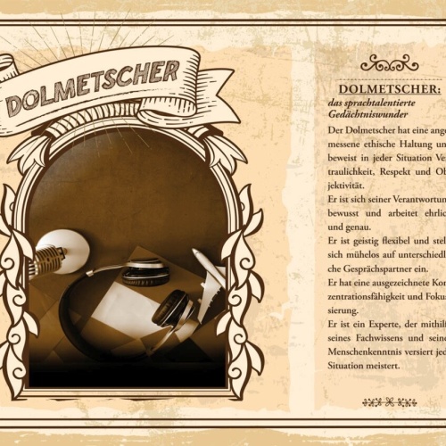 Schild Dolmetscher Beruf Übersetzer Übersetzung 12x18 20x30 30x40 Blech/Holz