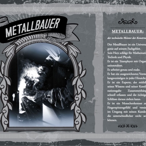 Schild Metallbauer Beruf Metallbau Handwerker 12x18 20x30 30x40 Blech/Holz