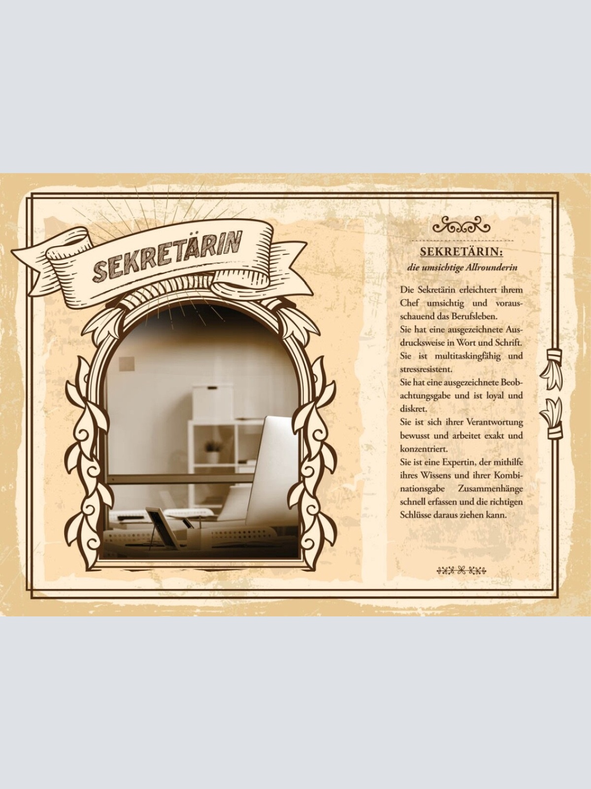 Schild Sekretärin Beruf Sekretariat Büro Verwaltung 12x18 20x30 30x40 Blech/Holz