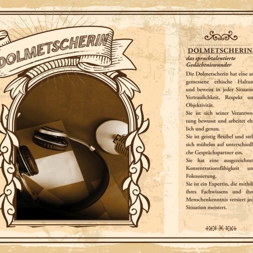 Schild Dolmetscherin Beruf Übersetzerin Übersetzung 12x18 20x30 30x40 Blech/Holz