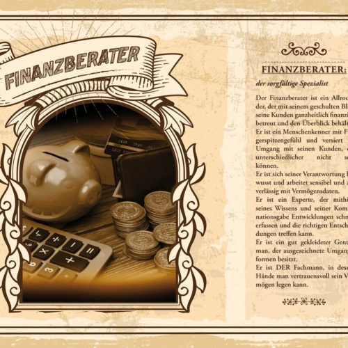 Schild Finanzberater Beruf Finanzen Geld Bank 12x18 20x30 30x40 Blech/Holz