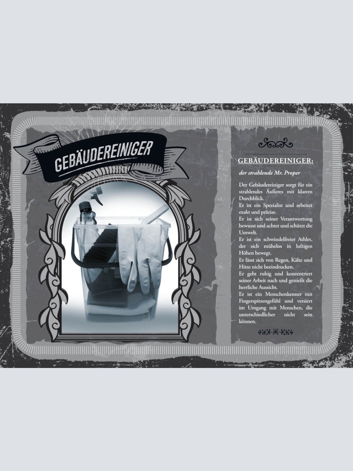 Schild Gebäudereiniger Beruf Haus Reinigung Putzen 12x18 20x30 30x40 Blech/Holz