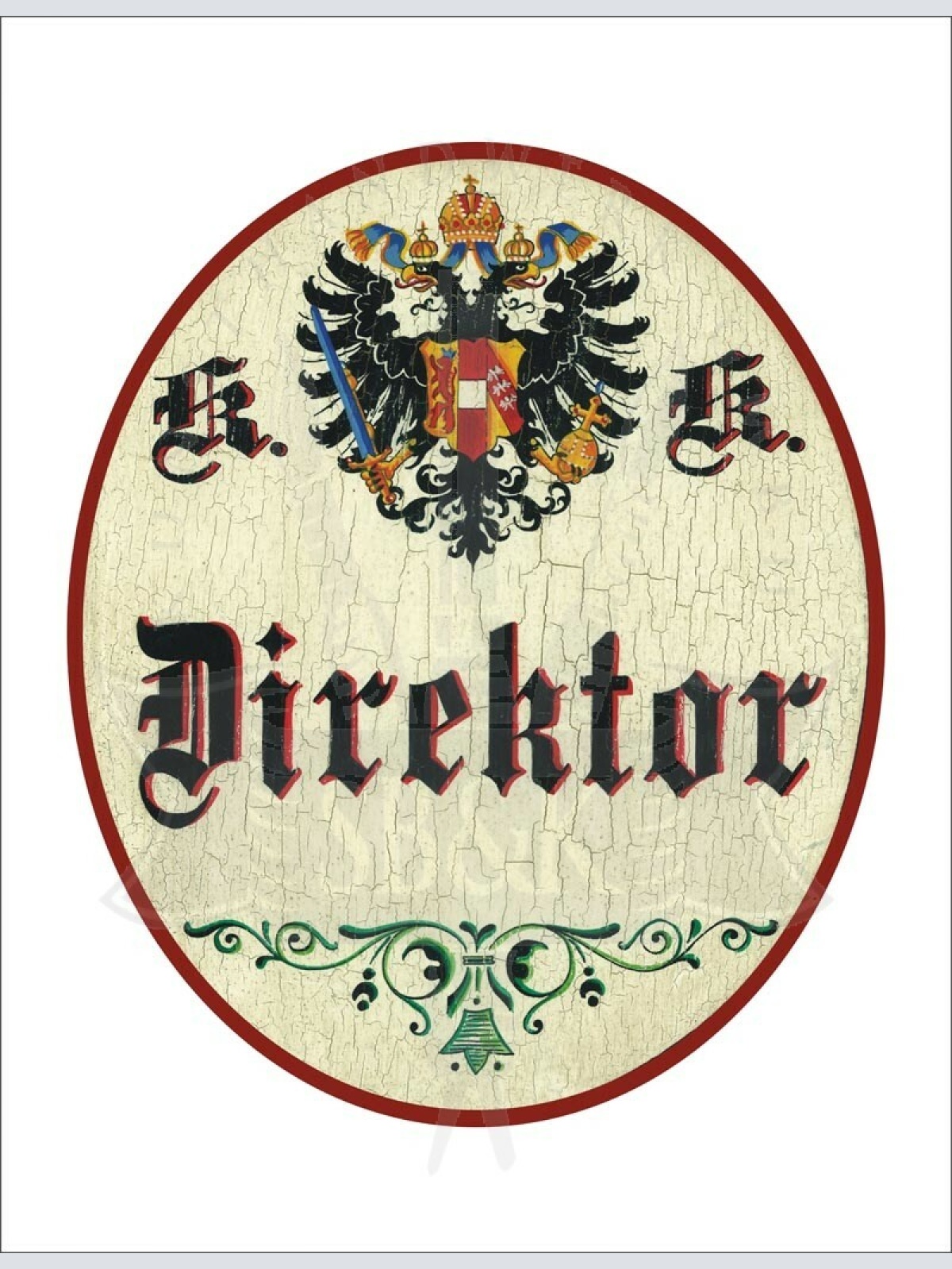 KuK Nostalgie Holzschild - Direktor - Ornament TH