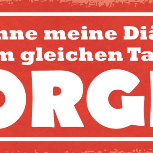Schild Ich Beginne Meine Diät Immer Am Selben Tag Morgen 27x10 Blech od.Holz
