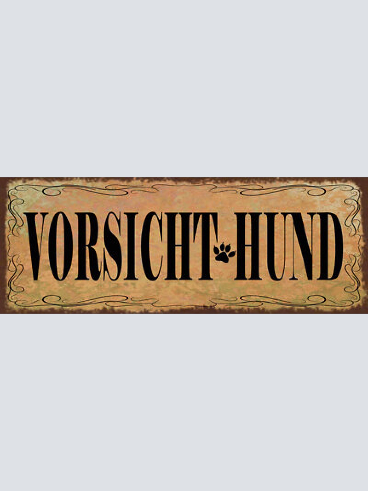Schild vorsicht hund achtung wachhund haus tier 27x10 blech od.holz