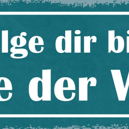 Schild Ich Folge Dir Bis Ans Ende Der Welt Liebe Ehe Paar 27x10 Blech od.Holz