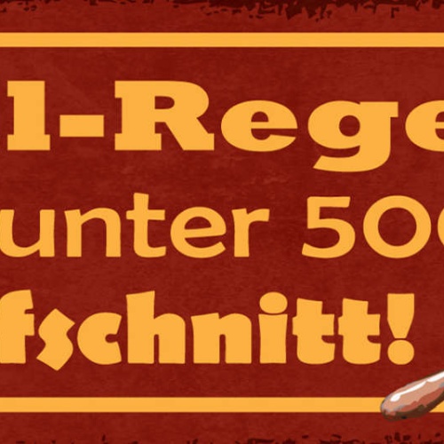 Schild Grill Regel #1 Alles Unter 500g Ist Aufschnitt 27x10 Blech od.Holz