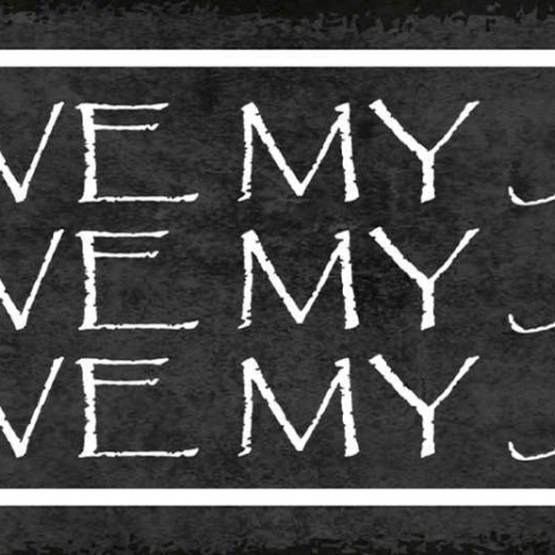 Schild I Love My Job Ich Liebe Meine Arbeit Arbeiten Gehen 27x10 Blech od.Holz