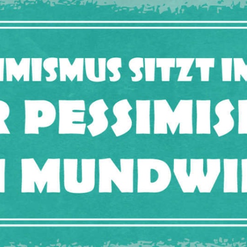 Schild Dein Optimismus Sitzt Im Herzen Pessimismus In Den Mundwinkel 27x10