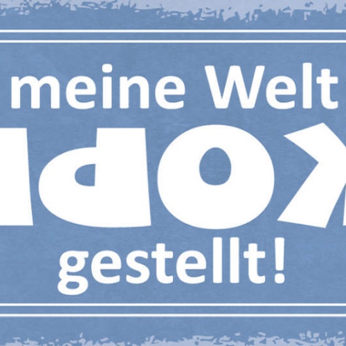 Schild Du Hast Meine Welt Auf Den Kopf Gestellt Liebe Ehe 27x10 Blech od.Holz