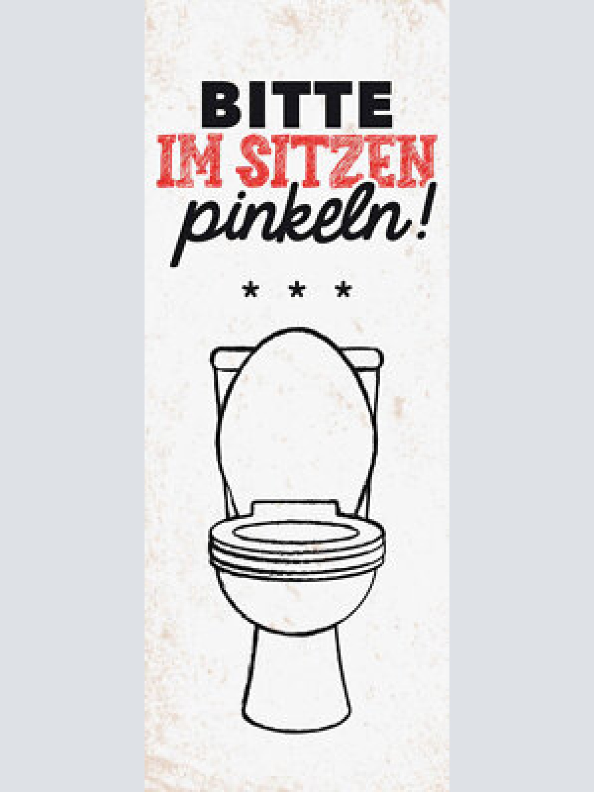 Schild bitte im sitzen pinkeln toilette wc klo mann herren 27x10 blech od.holz