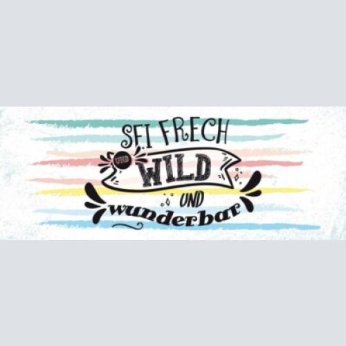 Schild sei frech wild & wunderbar einzigartig einmalig du 27x10 blech od.holz