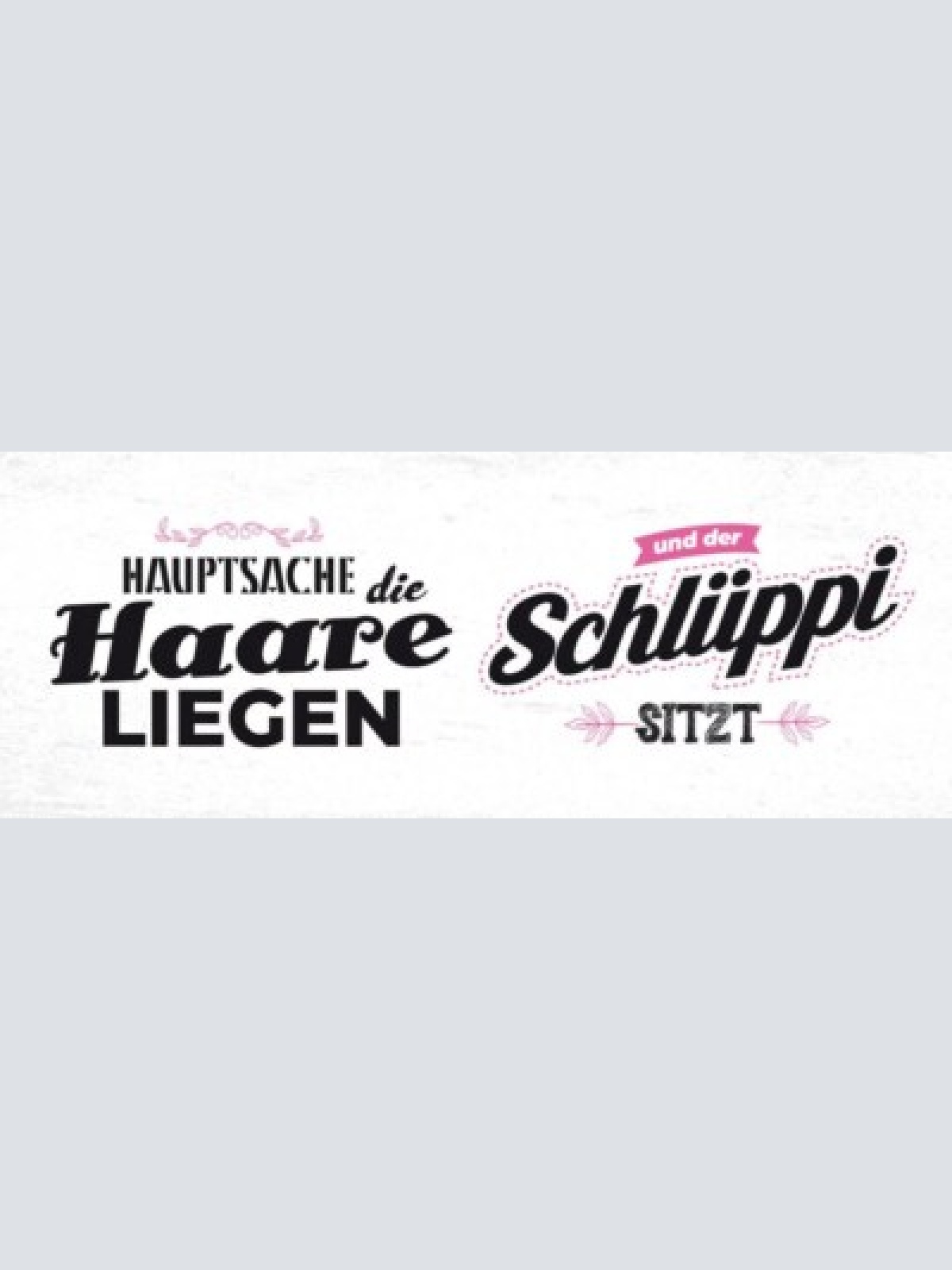 Schild hauptsache die haare liegen & der schlüppi sitzt 27x10 blech od.holz