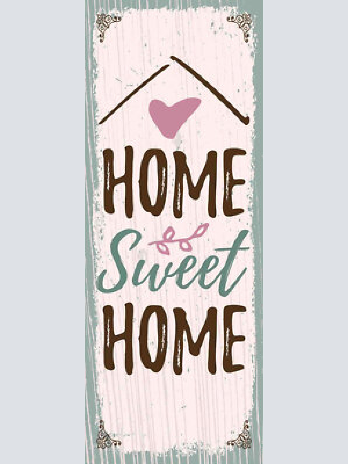 Schild home sweet home zuhause haus wohnung familie eigenheim 27x10blech od.holz
