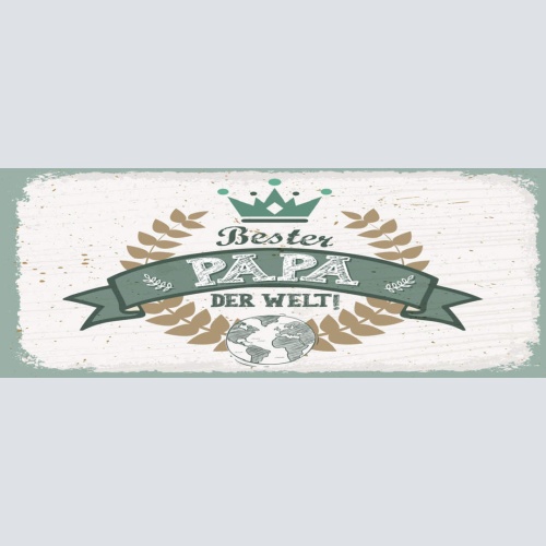 Schild Bester Papa Der Welt Vater Familie Eltern Haus Kind 27x10 Blech od.Holz