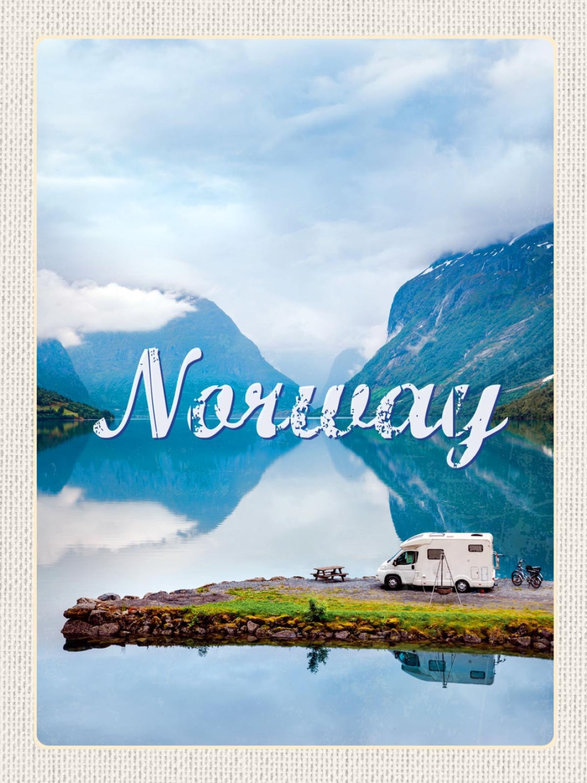 Schild Norway Norwegen Wohnmobil Camper Landschaft 12x18 20x30 30x40 Blech/Holz