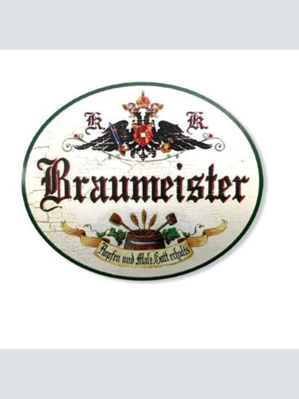 KuK Nostalgie Holzschild Braumeister Bier Schild