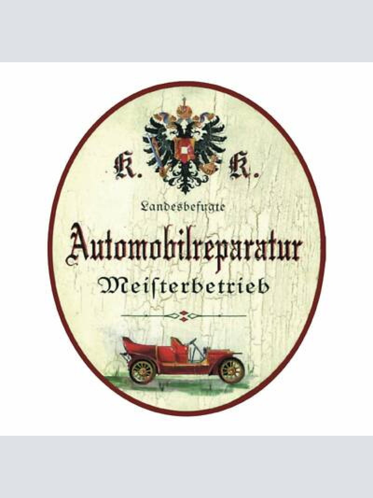 Kuk nostalgie holzschild automobilreparatur kfz werkstätte
