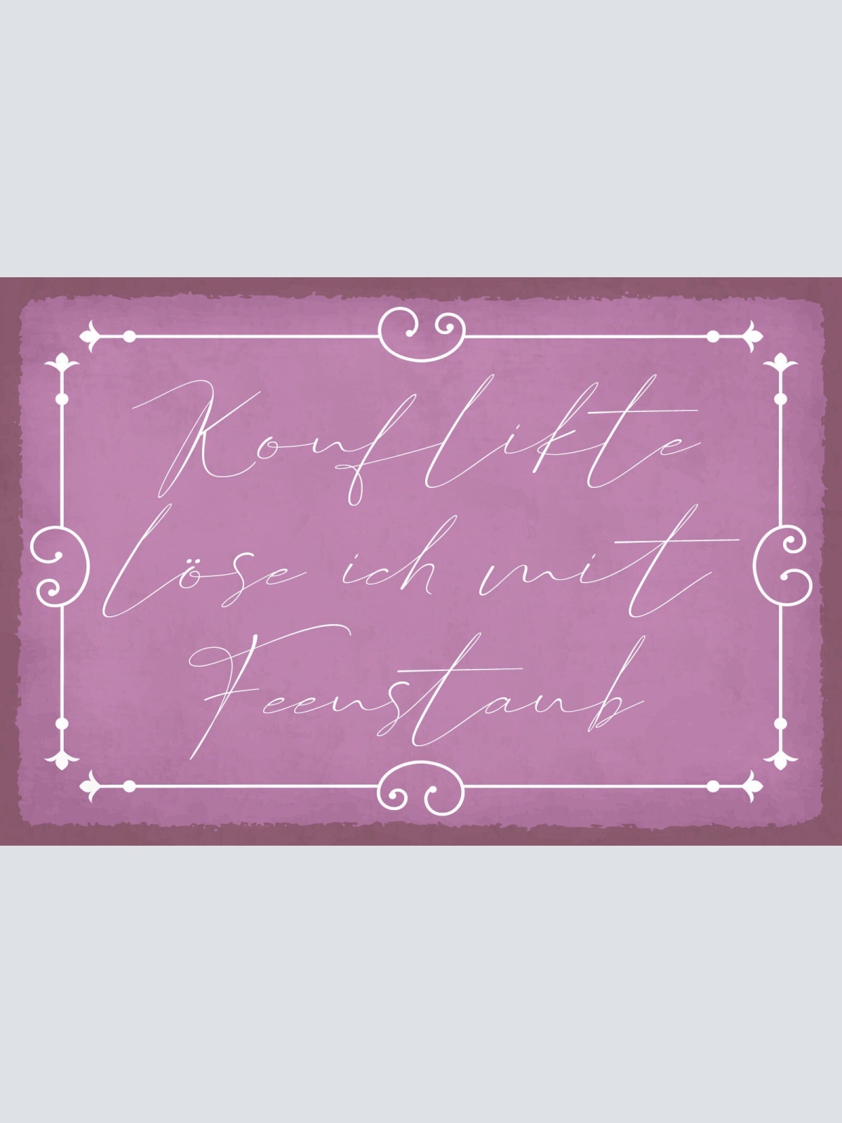 Schild Konflikte Feenstaub Fee Streit Liebe 12x18 / 20x30 / 30x40 Blech od. Holz