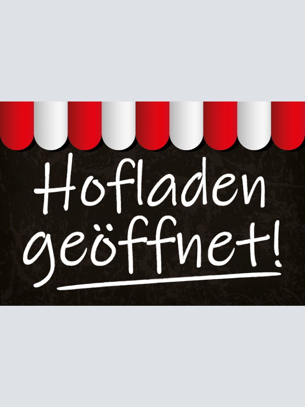 Schild Hof Laden geöffnet Verkauf Stand 12x18 / 20x30 / 30x40 Blech od. Holz