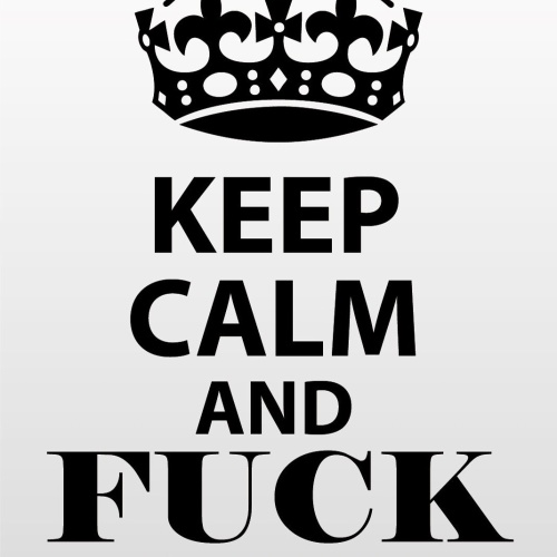 Schild Keep Calm Fuck Off Ruhig Beschimpfung 12x18 / 20x30 / 30x40 Blech od.Holz