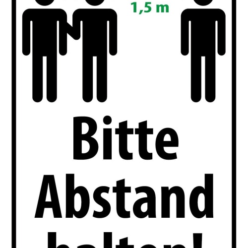 Schild Bitte Abstand halten Corona Virus 12x18 / 20x30 / 30x40 Blech od. Holz