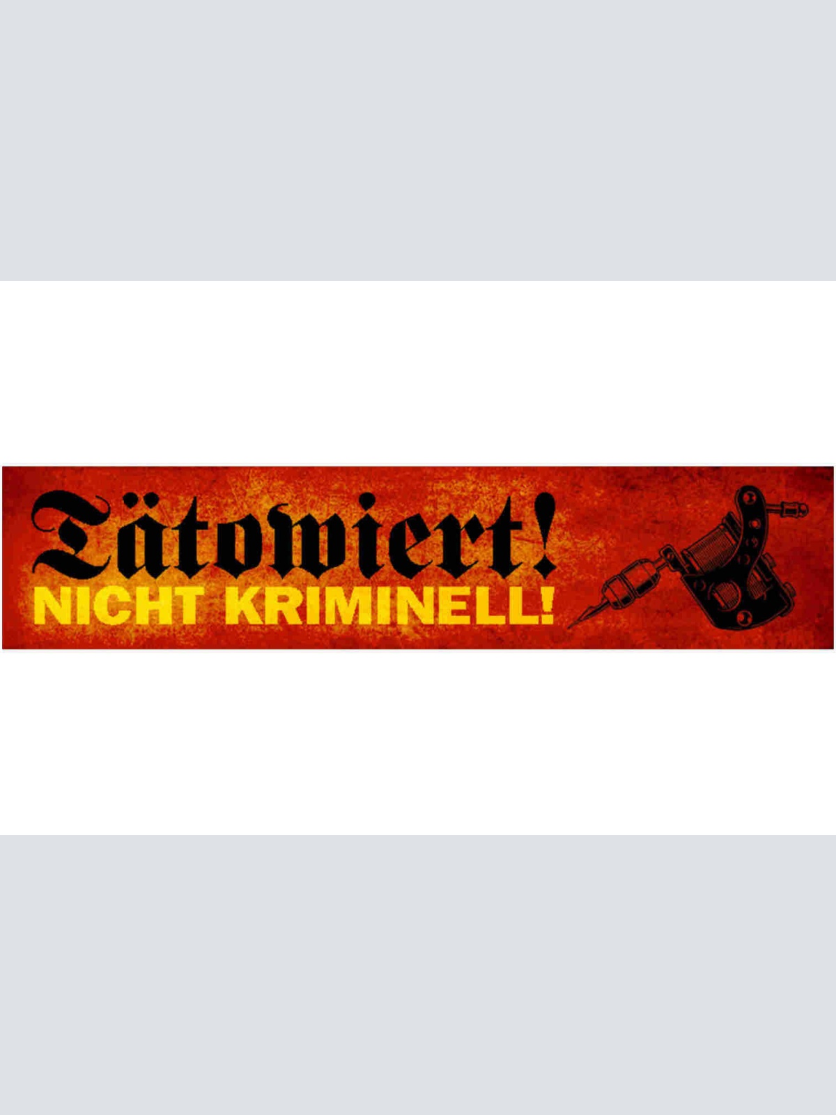 Schild Tätowiert Nicht Kriminell Tattoo Tätowierung 46 x 10 Blech od. Holz