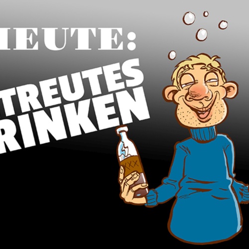 Schild Spruch Heute Betreutes Trinken Alkohol JW