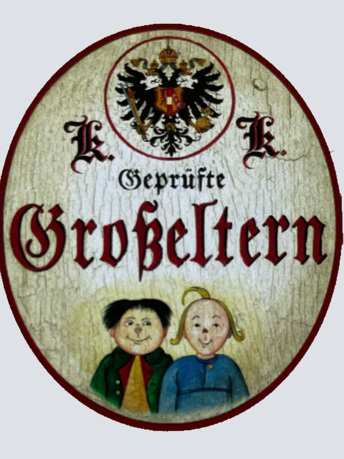 KuK Nostalgie Holzschild Geprüfte Großeltern Oma Opa Großvater Großmutter Schild