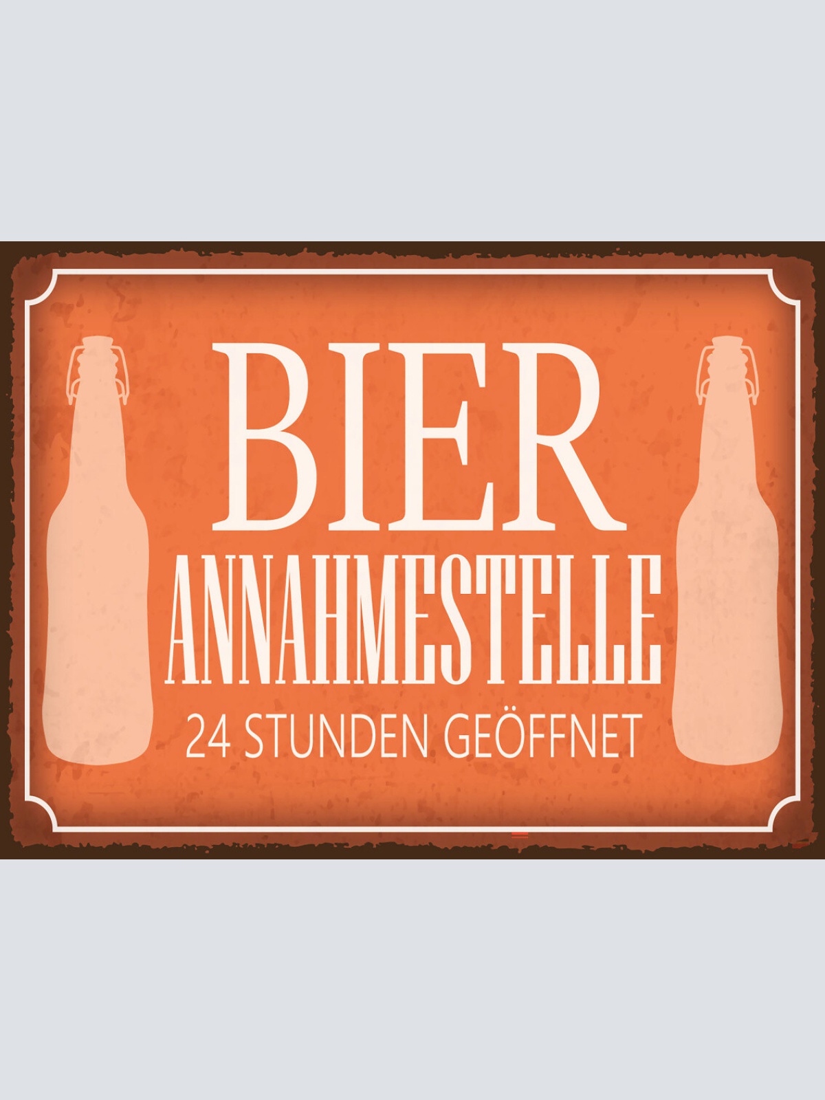 Schild Bier Annahmestelle 24 Std Geöffnet 12x18 20x30 30x40 Blech od. Holz