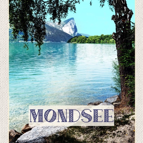 Schild Mondsee Österreich Oberösterreich Boot 12x18 20x30 30x40 Blech/Holz