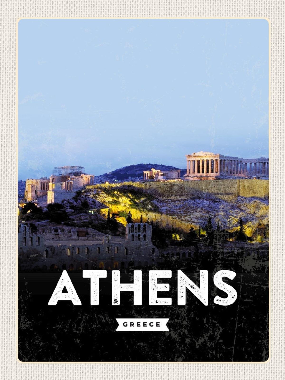 Schild Athens Greece Athen Griechenland Stadt 12x18 20x30 30x40 Blech od. Holz