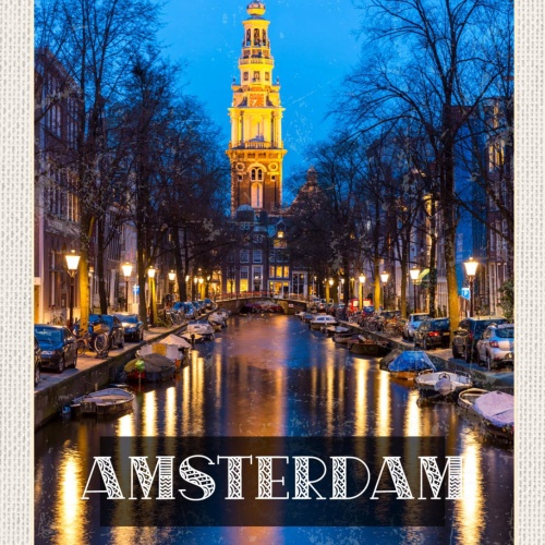 Schild Amsterdam Holland Niederlande Zuiderkerk 12x18 20x30 30x40 Blech od. Holz