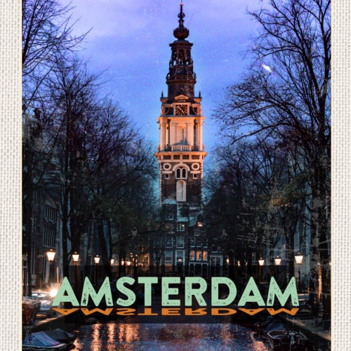 Schild Amsterdam Holland Niederlande Zuiderkerk 12x18 20x30 30x40 Blech od. Holz