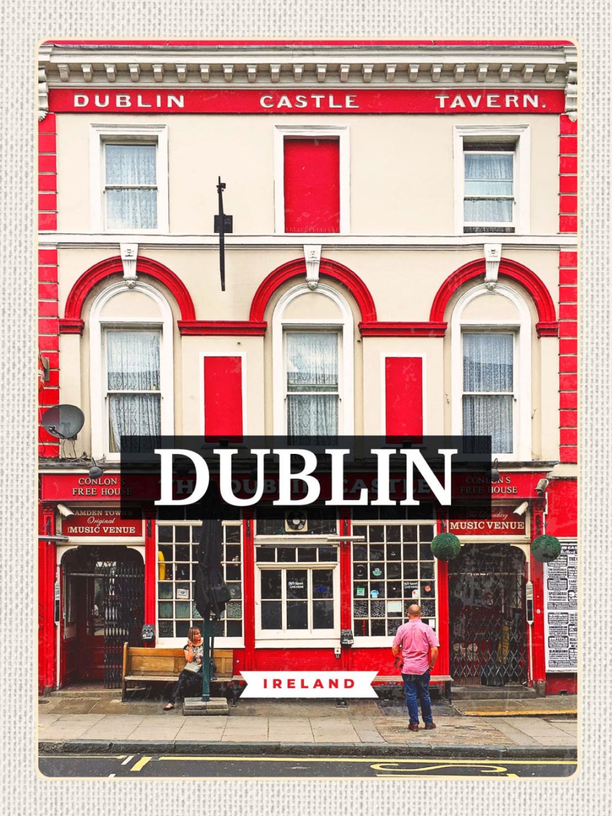 Schild Dublin Ireland Irland Geschäft Gebäude 12x18 20x30 30x40 Blech od. Holz