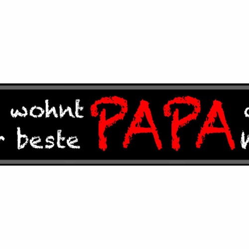 Schild Wohnt Beste Papa Vater Familie Sohn Tochter Eltern 46 x 10 Blech od. Holz