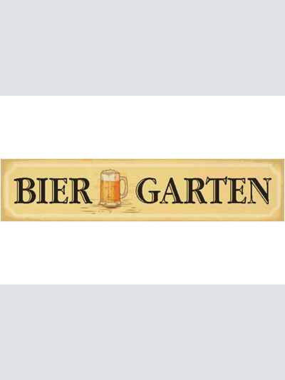 Schild bier garten alkohol glas lokal wirt schenke bar 46 x 10 blech od. holz