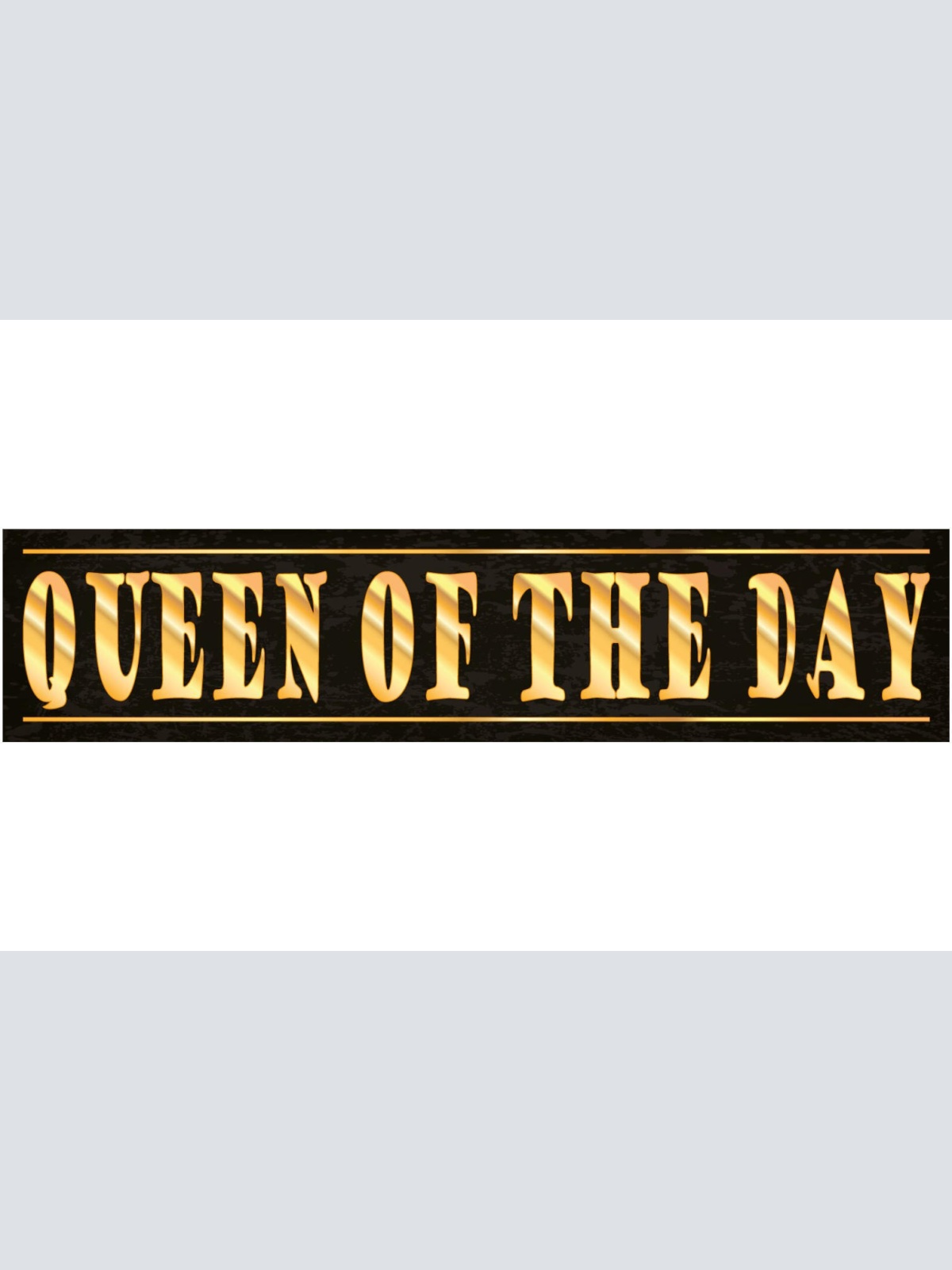 Schild Queen of the Day Königin Tag Glück Erfolg Laune 46 x 10 Blech od. Holz