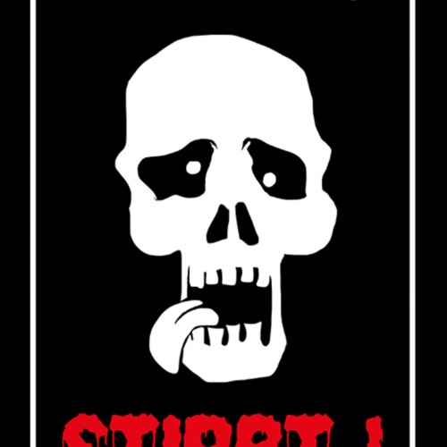 Schild Spruch Wer hier klaut stirbt Warnung Gefahr JW