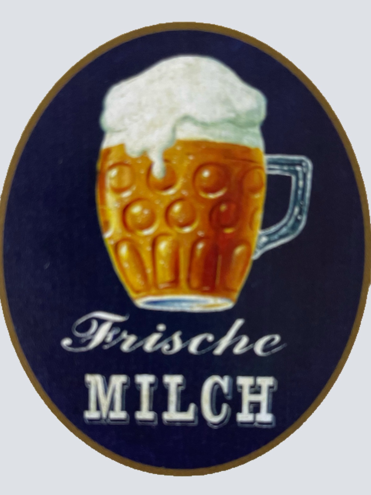 Nostalgie Holzschild Frische Milch Bier Alkohol Glas Wirt Wirtshaus Schild