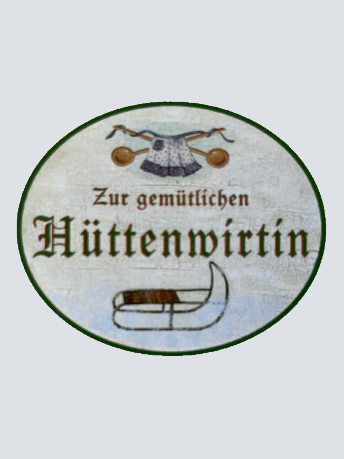 Nostalgie Holzschild Zur Gemütlichen Hüttenwirtin Wirt Wirtshaus Schild