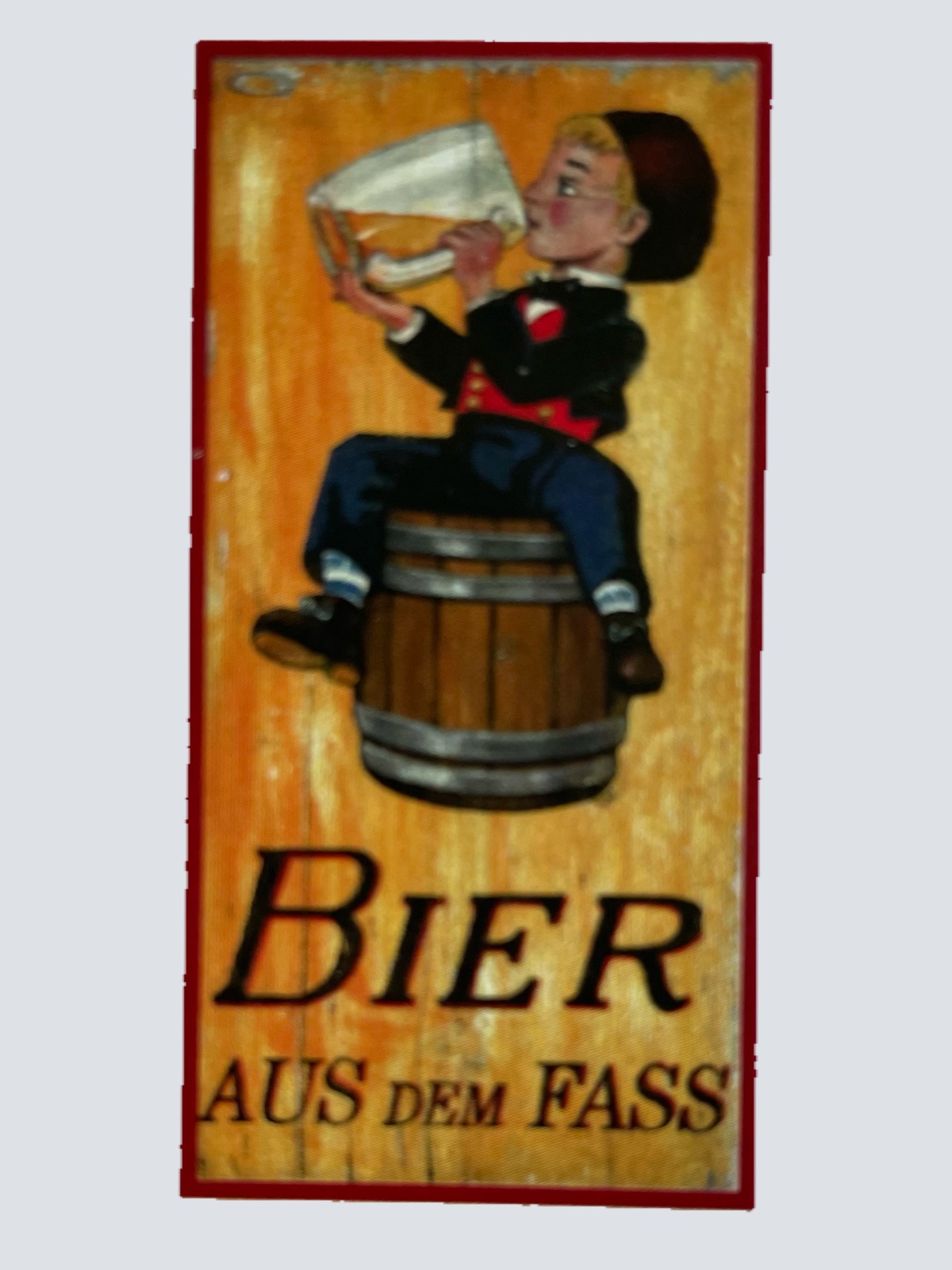 Nostalgie Holzschild Bier Aus Dem Fass Alkohol Wirt Wirtshaus Glas Schild