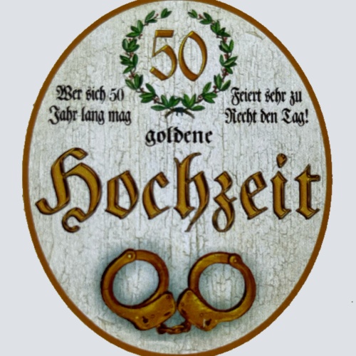 KuK Nostalgie Holzschild Goldene Hochzeit 50 Jahre Ehe Paar Heirat Schild
