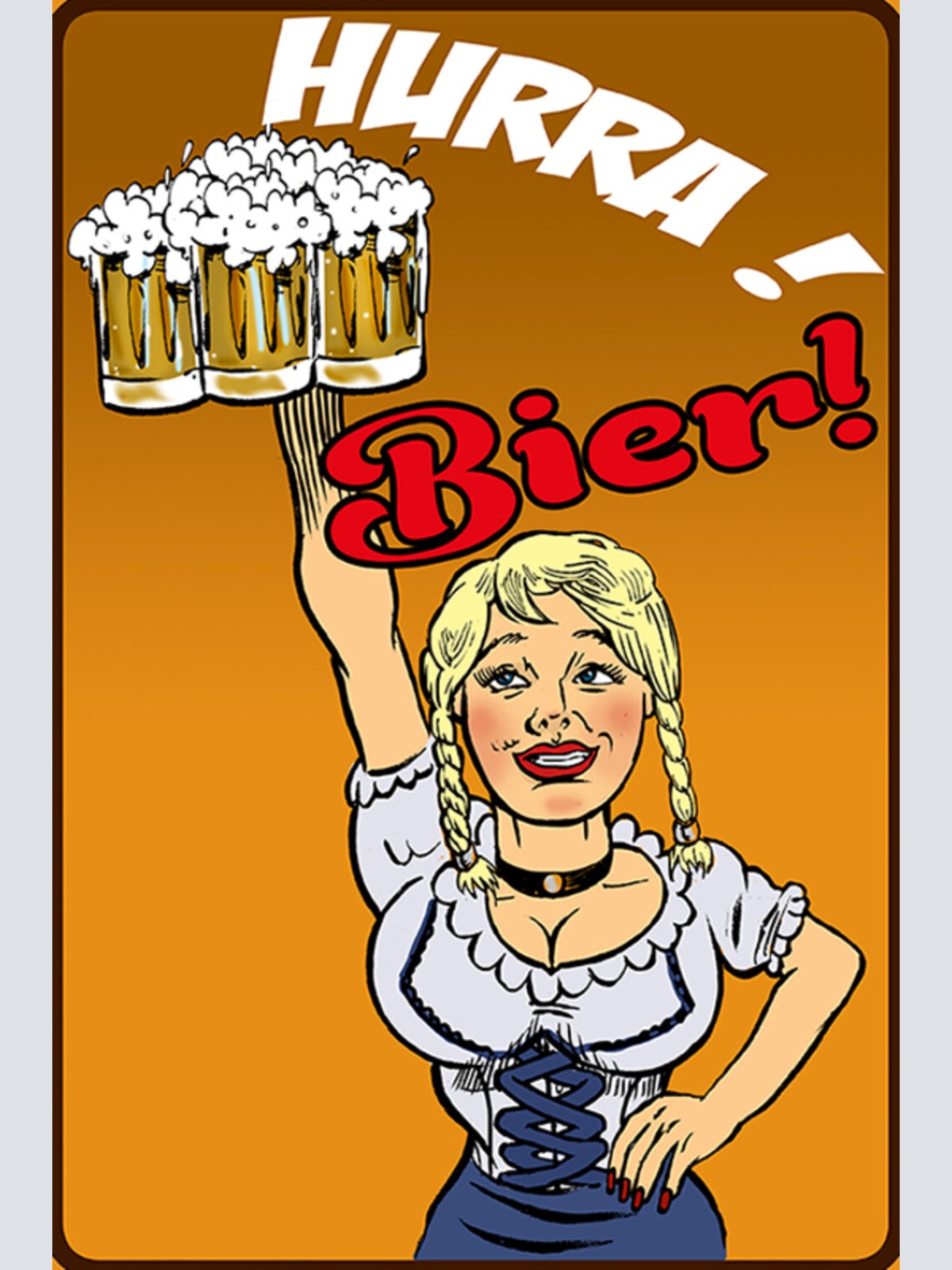 Schild Spruch Hurra Bier Frauen JW