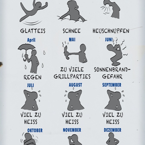 Schild Spruch Warum man gerade keinen Sport treiben kann Monatskalender JW